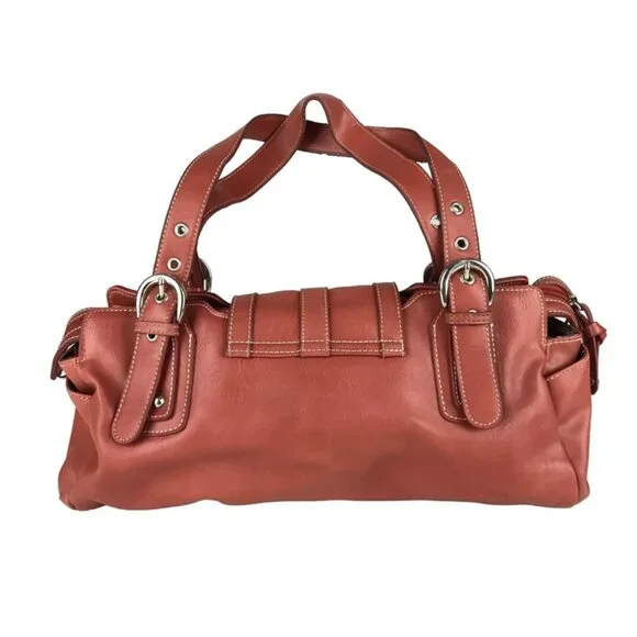 Bellerose Womens Red‎ Inner Pockets Adjustable Double Handle Tote Bag - Picture 3 of 8